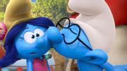 smurfs blossom and brainy kiss.